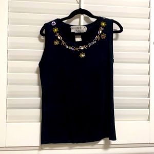 black jewel sweater vest